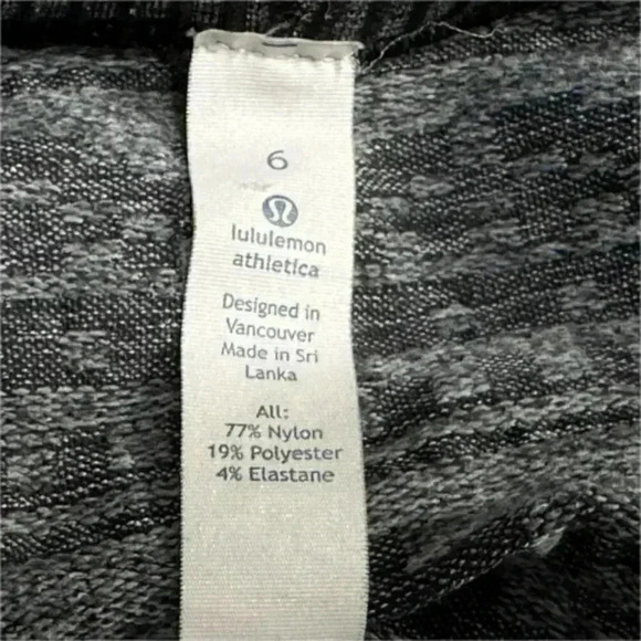 Lululemon Shirt Rest Less Long Sleeve Gray Black Women's 6 Crew Neck - Picture 5 of 5